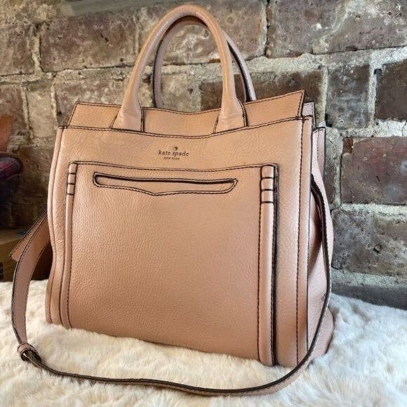 Kate Spade Women's Shoulder Hand Tote Bag 2 Way Leather Pink One Size Authentic - Picture 2 of 13